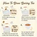 The Vedas Japanese Mugicha Iced Barley Tea | 100 cups of tea / 507 oz tea | Premium Natural Roasted Barley Grain - Mild Baking Type - Non-GMO - Caffeine-free - Damai Cha - Digestion Support & Rich in Nutrition| Iced Coffe Without Coffee | 15 Pitcher Cotton bags