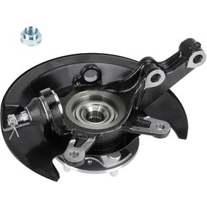 Front Right Steering Knuckle & Wheel Bearing Hub Assembly Fit for Honda Civic 1.7L L4 2003 2004 2005, 698-494, 698494, 51210S5AJ30, 45255S01A00, 44600S5DA00, Passenger Side