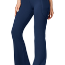 Heathyoga Women's Yoga Pants with Pockets for Women Bootcut Wide Leg Pants for Women High Waisted Workout Pants L