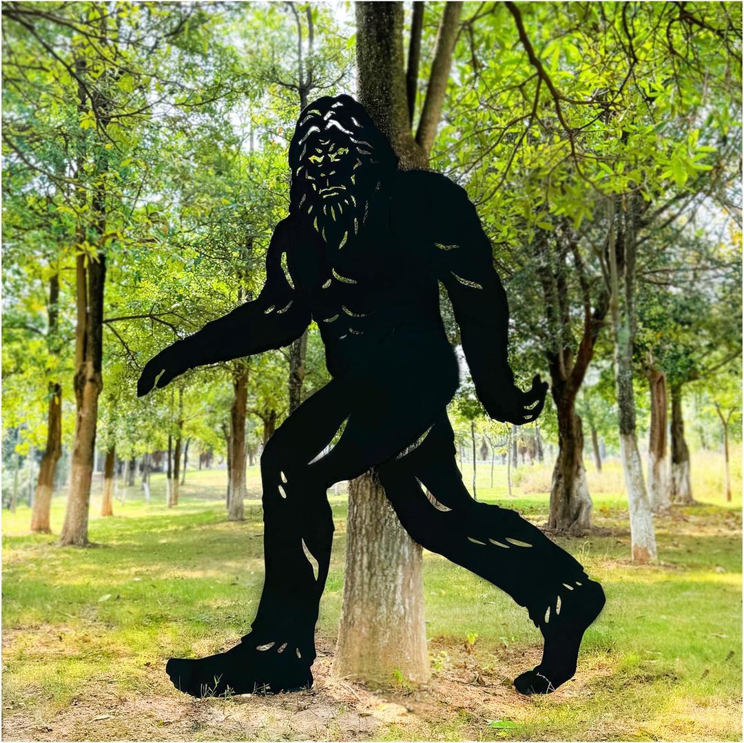 7.4ft Bigfoot Metal Outdoor Decor Big Foot Sasquatch Gifts for Men/Women Bigfoot Silhouette Statues for Yard Art, Patio, Lawn, Forests, Garden Decor, Yard Display, Garden Decorations
