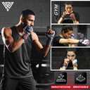 3 x WYOX Boxing Hand Wraps Inner Gloves, Elasticated Thumb Loop Bandages Mexican Style Under Mitts Wrist Wrap Protection Muay Thai MMA Kickboxing Martial Arts Punching Bag Training Men Women (4.5 meter / 180 inches (Length), Mesh Grey)