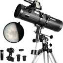 Telescope 130EQ Newtonian Reflector Telescopes for Adults, Professional Telescopes for Adults Astronomy, Comes with 1.5X Barlow Lens Smartphone Adapter & 13% T Moon Filter