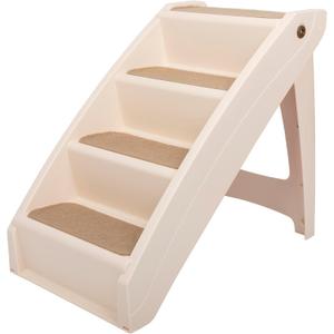 PetSafe CozyUp Folding Dog Stairs, Portable Indoor/Outdoor Pet Steps for Bed, Couch & Car, Tan, 25 Inch