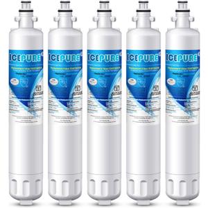 ICEPURE RPWF Refrigerator Water Filter Replacement For GE RPWF(NOT FOR RPWFE), WATER SENTINEl WSG-4, RWF3600A, 5PACK (Blue-Chlorine, Odor Removal)
