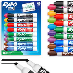 EXPO Dry Erase Markers, Low Odor Ink, Chisel Tip, 16 Count  Whiteboard, Calendar, Organization, Essential Supplies for Office, School, Classroom, Teachers