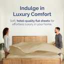 Cal King Size Flat Sheet - Hotel Quality Top Flat Bed Sheet Only - Ultra-Soft, Breathable & Cooling - Fade & Wrinkle Free - Easy-Care, Stain & Shrink Resistant Bedding - Easy-Fit & Oeko-Tex - Beige