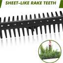 Pond Rake, Weed Removal Tool, Steel Blades 24 inch Aquatic Weed Rake, Double Sided Lake Weed Cutter, Clean Aquatic Weeds Muck Silt Lake Rakes, 30ft Thicker Rope, Black