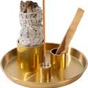 Brass Incense Holder, insence-Stick Holder, Palo Santo Holder, Sage Holder, 5.5" Incense Stick Ash Catcher
