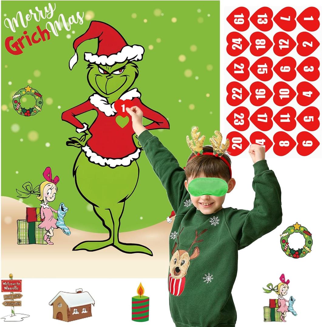 Christmas Games for Kids Family Party Pin The Christmas Game for Family Adults Xmas Activities for Kids New Year Games