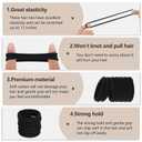 2 x Hair Ties, 150 PCS No Damage, Hair Elastics Hair Accessories for Women Girls, Thick Seamless Hair Ties - Black