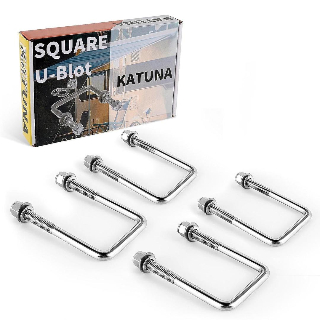 4Pack 1/2" x 3-1/16"x 4-5/16" Square U-Bolts, Hot-dip Galvanized Square U-Bolt Boat Trailer U-Bolts with Washers and Nuts for Sailboat Trailer Automobiles Industrial Part. (Hot Dip D-1/2" x W 3-1/16" xL 4-5/16")