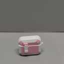 MoKo for AirPods Pro 3 Case with Lock 2025 - Compatible with MagSafe, Phone Stand & Auto Pop-up for AirPods Pro 3rd Generation Case, Military-Grade Protective Cover with Cleaner Kit, White + Pink