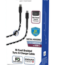 Zgear Metal Housing For Lightning Tip 10 Foot Braided Sync & Charge Cable