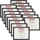 Edenseelake 8.5 x 11 Picture Frame Set of 15, Black 8.5 x 11 Certificate Frame Bulk for Award Document Diploma, Wall or Tabletop Display