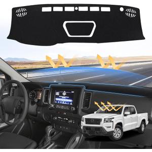 Sunsdrew Dash Cover for 2022-2025 2026 Nissan Frontier Dashboard Cover Mat for Frontier Accessories Sunshade Nonslip Mesh Protector No Glare