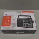 AM FM Portable Radio Battery Operated by 4X D Cell Batteries Or AC Power Transistor Radio with and Big Speaker, Standard Earphone Jack, High/Low Tone Mode, Large Knob