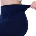 DUCMODA Women's 70D Semi-Opaque Tights High Waist Solid Soft Stretch Pantyhose (Navy Blue)