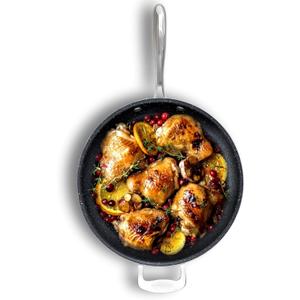 Granitestone 14 Extra Large Frying Pan Skillet Cookware Set, Family, Black