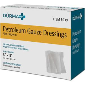 Dynarex Sterile Petroleum Non Adhering Gauze Dressing for Wounds, 50 Count