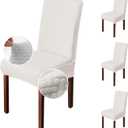 Genina Chair Covers for Dining Room Set of 4 Dining Chair Cover Stretch Kitchen Parsons Chair Covers,White