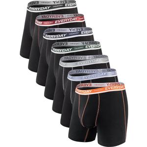 Separatec Cotton Dual Pouch Men's Underwear Comfortable Soft Breathable Everyday Boxer Briefs for men 7 Pack Small