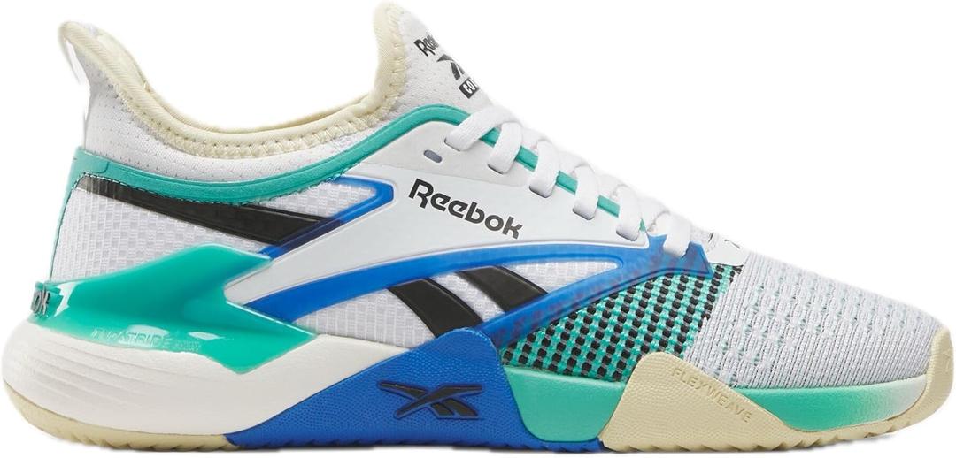 Reebok Women's Nano Court Sneaker (8, Footwear White/Weathered White/Unleashed Green)