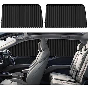 ZATOOTO Car Side Window Sun Shades - Privacy Magnetic Black 2 Pcs Covers Blinds Curtains - Auto Accessories Sunshades Keeps Cooler Screen for Baby Sleeping