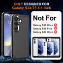 Hualele for Samsung Galaxy S24 S25 Case,[Military Grade Protection] [Dropproof Shcokproof] Anti-Slip Grip Slim Dual Layer Rugged Heavy Duty Galaxy S24 S25 Phone Case,Black