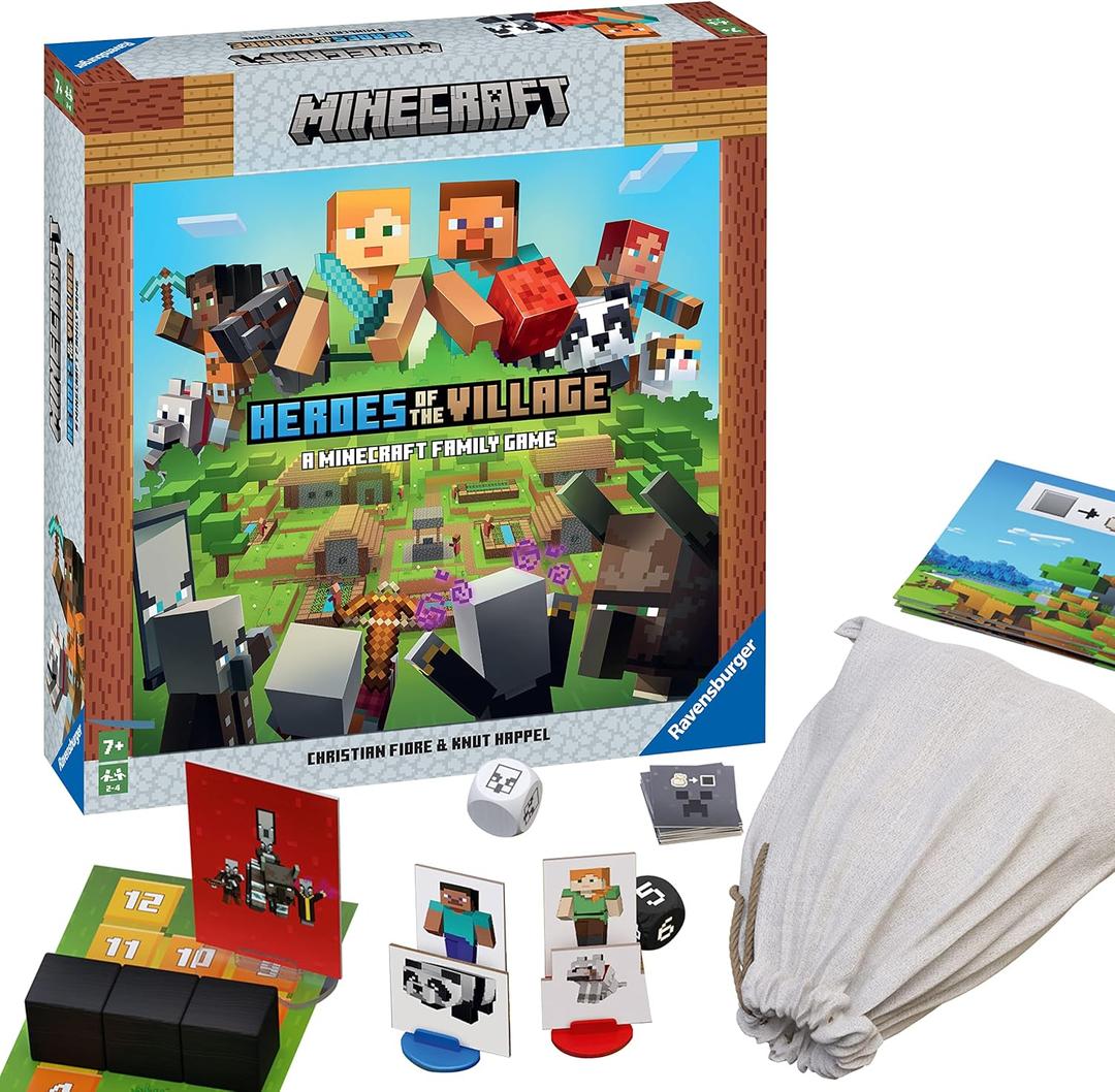 Ravensburger Minecraft Heroes of The Village | Cooperative Board Game | Exciting & Unpredictable | Perfect for Families and Minecraft Enthusiasts | Suitable for Kids & Adults