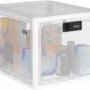 Lock Box for Medicines, Food, and Electronic Devices - Ideal for Keeping Medications Safe, Lunch Snacks Locked Up, and Jailing Cell Phones in One Convenient Container (Clear)
