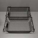 Granrosi Extra Large Stackable Wire Baskets for Organizing - Set of 2 Chips Organizer for Pantry; Wire Storage Baskets with Handles; Chip Storage for Pantry; Extra Large Bronze Wire Baskets for Pantry