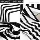 10 Pack Striped Table Runner Polyester Table Decor Classic Black and White Striped Table Runner for Indoor Outdoor Wedding, Birthday Parties, Banquets, Fit Rectange and Round Table(12 x 108 Inch)