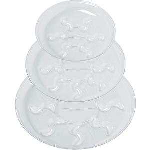 Idyllize 15 Pack Assorted Sizes 6 8 10 Inch Clear Thick Plastic Heavy Duty Sturdy Plant Saucer Drip Trays for pots, 5 Pieces of Each Size (Assorted Sizes 6'', 8'', 10'')