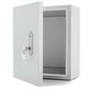 Steel Electrical Enclosure, 16 x 12 x 6'' Outdoor Wall-Mounted Weatherproof Box, Lockable Lid & Integrated Mounting Plate for Industrial/Commercial Electrical Installations