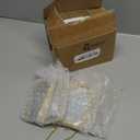 Qunclay 6 Pcs 2x3 2.5x3.5 3.2x3.2 Christmas Brass Picture Frame Ornaments Square Rectangle Octagon Christmas Metal Double Glass Hanging Photo Frame with Metal Chain for Xmas Tree Decorations(Gold)