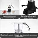 IMUSA 6 or 3 Cup Electric Espresso Maker Black Coffee Machine for Cuban Coffee, Moka and Espresso Drinks
