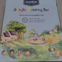 koseibal Acrylic Paint Set for Kids, Art Painting Supplies Kit with 18 Paints, 5 Canvas Panels, 8 Brushes, Table Easel, Etc, Premium Paint Set for Students, Artists and Beginner