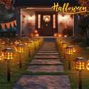 GIGALUMI Solar Lights for Outside,12 Pack Flickering Flame LED Solar Outdoor Lights, Waterproof Solar Garden Lights Maintain 10 Hours of Lighting for Christmas, Garden, Landscape, Path, Yard, Patio