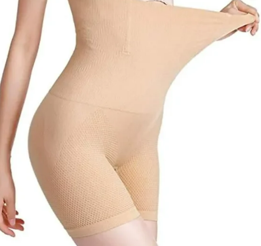 Hey Girl Fat Burning High Waist Underwear Body Shaping Abdomen Control Shorts, Beige, Medium