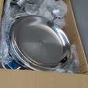 Chafing Dish Buffet Set 4 Pack, 8 QT Rectangle & 5QT Round Stainless Steel Chafer for Catering, Chafers and Buffet Warmer Sets w/Food & Water Pan, Lid, Fuel Holder for Event Party Holiday