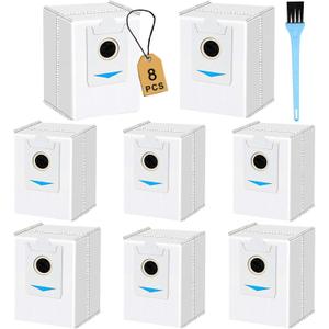 GYLBF 8 Pack Vacuum Bags for ECOVACS DEEBOT X2 Omni/ X2/ X2 PRO, Dust Bags for ECOVACS DEEBOT T30S/ T30S PRO, Replacement Bags