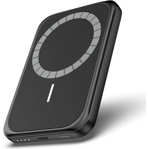 Magnetic Phone Charger 10000mAh, 15W Wireless Portable Phone Charger, 20W USB C Fast Charging Magnetic Battery Pack for iPhone 16/15/14/13/12 Series-Black