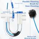 3/4 Inch Standard Condensate Trap with Cleaning Brush, PVC U Trap for HVAC Systems, Air Conditioner, Effectively Drains Condensate(2 Pack)