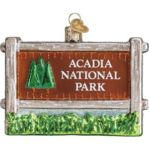 Old World Christmas Ornaments: State Parks Glass Blown Ornaments for Christmas Tree, Acadia National