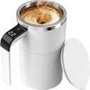 Self Stirring Coffee Mug, Electric Auto Mixing Cup for Coffee & Protein Shakes, Rechargeable, 13 oz Black, Perfect for Office & Home Use