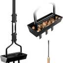 Lawn Aerator Garden Tool with Soil Core Tray, 38 Manual Grass Plug Aerators & A Cleaning Tool, Coring Aeration Tools with 3 Tines for Gardening, Soil Compaction, Lawn Yard Care, Patented Black