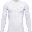 Youth Boys Girls Thermal Compression Shirt Fleece Lined Turtle Neck Top Athletic Base Layer Undershirt (X-Small)
