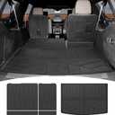 Cargo Liner with Seatback Cover Fit for 2021-2025 Chevy Suburban/GMC Yukon XL 3rd Row Seats Cargo Mat TPE Trunk Mat Trunk Liner for Chevrolet Suburban Accessories(Cargo Mat+Seat Back Cover)