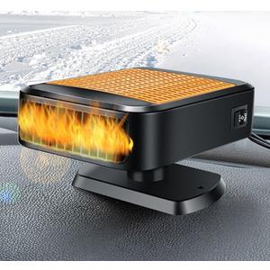 Car Heater,Portable 12V Car Heaters & Defroster,2 in1 Fast Heating & Cooling Fan,Plug In Car Heater for Windshield Defogger with 360 Rotary Car Heaters