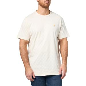 Guess Mens Short Sleeve Small Triangle Knit (X-Large, Muted Stone)